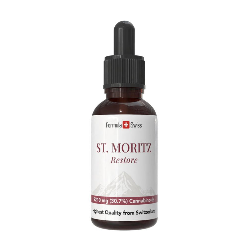 Formula Swiss St. Moritz Restore CBD oil, 30.7% full spectrum, dropper bottle